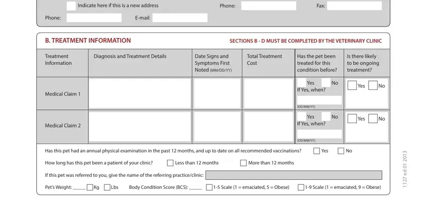 part 2 to entering details in pets best claim form