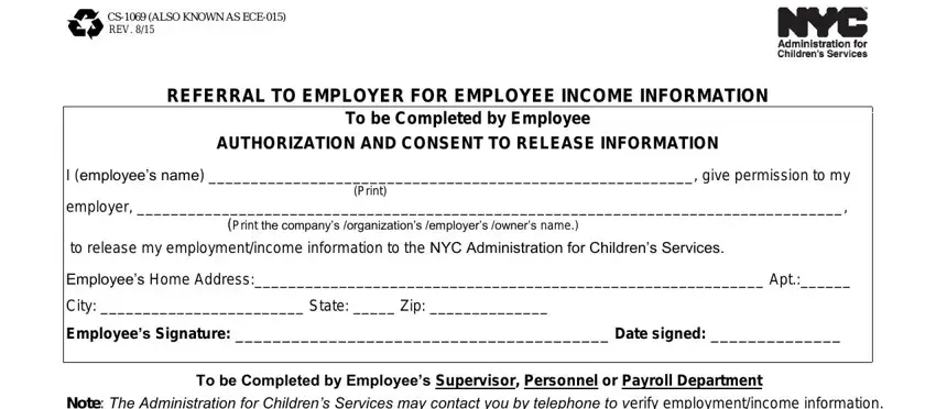 nyc administration form 1069 gaps to fill out