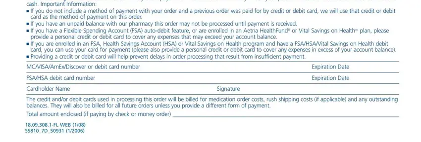part 2 to filling out aetna order form
