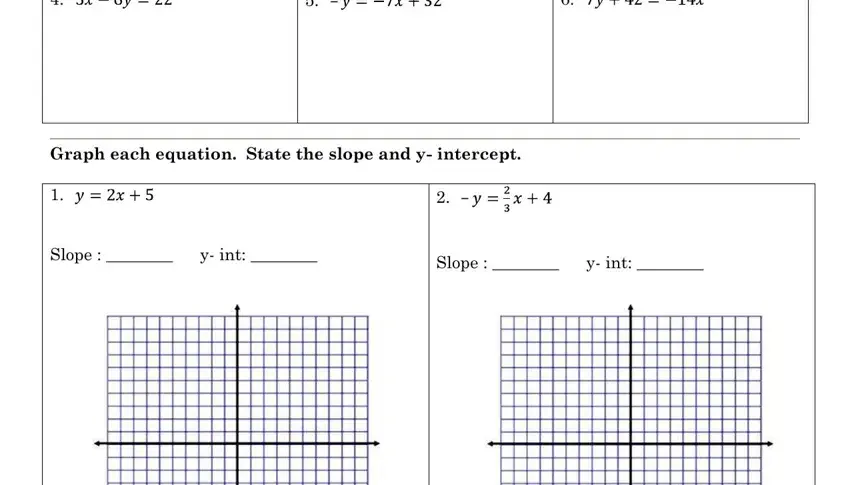 Completing slope intercept form worksheet part 2
