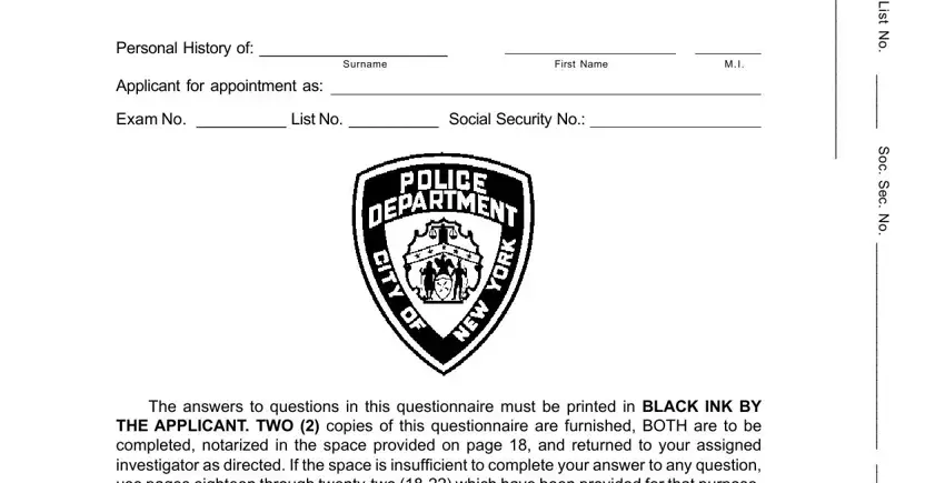 part 1 to filling in nypd cas 5 form