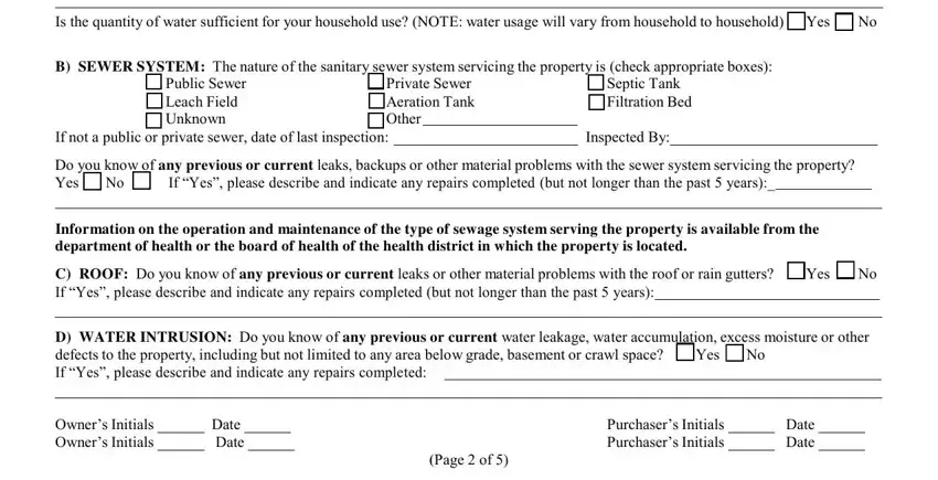 step 3 to finishing ohio real estate disclosure form