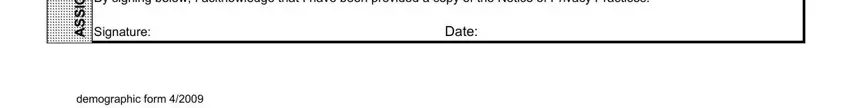 ccf demographic e forms 2 hour online orientation Please read the following and sign, Signature, Date, E S A E L E R T N E M N G S S A, and demographic form fields to fill