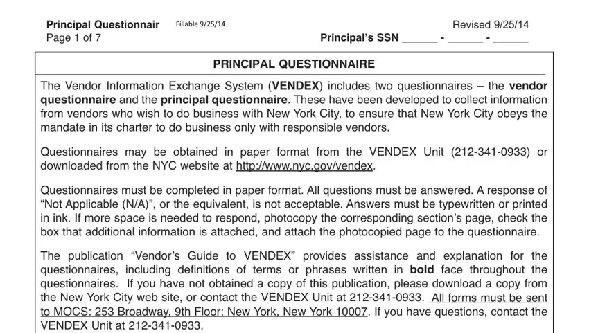 Completing vendex stage 2